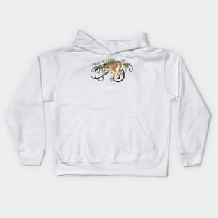 Toad with flowers Kids Hoodie